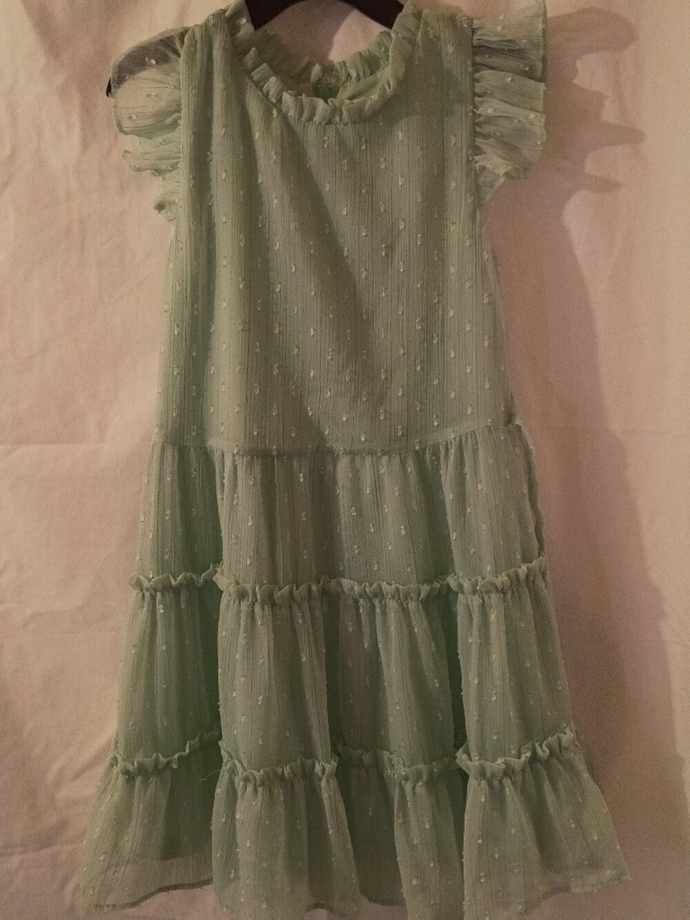 NWOT! Rare Editions Girls Size 5 Chiffon Ruffled Sleeves Lined Dress